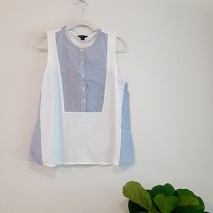 J.CREW Henley tank top, cotton jersey mix..